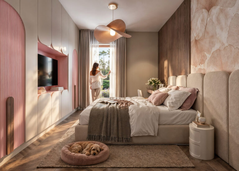 Contemporary Romance – Bespoke Bedroom Visualisation