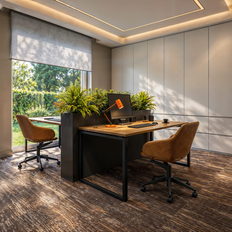 Green Focus – Premium Home Office Visualisation