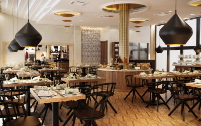 Araz étterem belsőépítészeti látványtervek