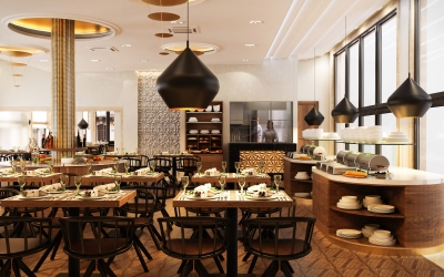 Araz étterem belsőépítészeti látványtervek