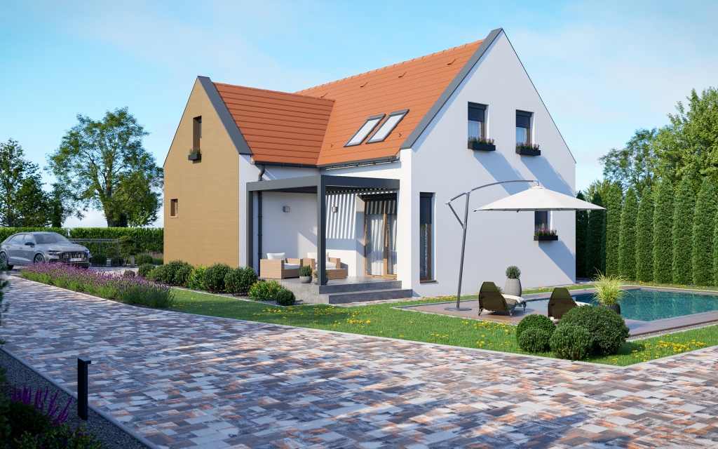 3DVisionDesign Balaton-parti nyaraló látványterv