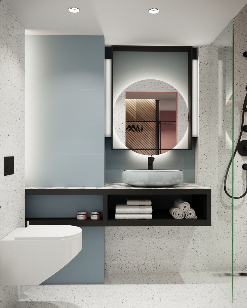 3DVisionDesign Hotelszoba belsőépítészeti koncepció látványterv