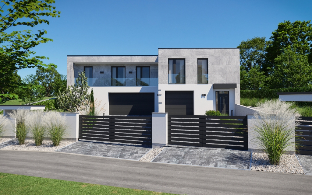 3DVisionDesign Ikerház homlokzati látványtervek