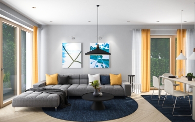 3DVisionDesign Modern lakás belsőépítészeti látványterv