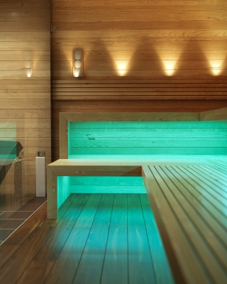 3DVisionDesign Modern szaunaház termékvizualizáció Wellness szauna