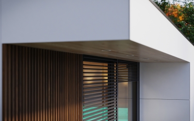 3DVisionDesign Modern szaunaház termékvizualizáció Wellness szauna