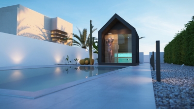 3DVisionDesign Moonlight szaunaház látványtervek