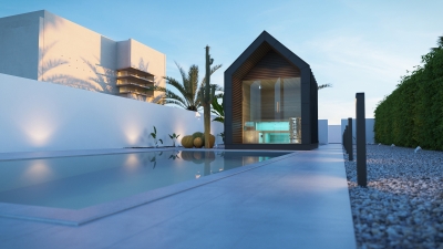 3DVisionDesign Moonlight szaunaház látványtervek