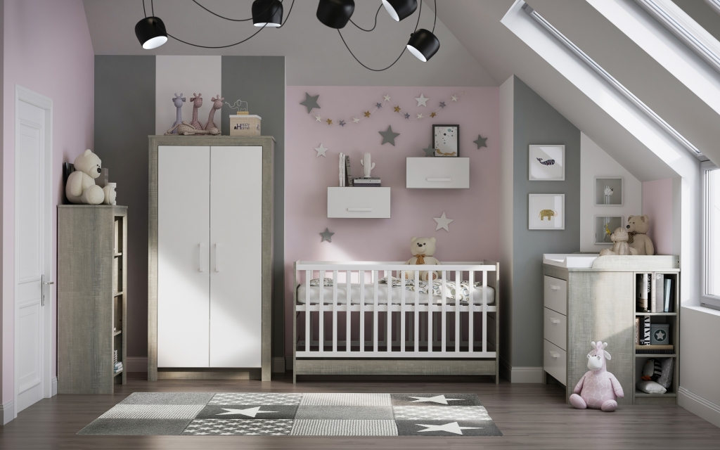 3DVisionDesign pink lányszoba design lakberendezés gyerekszoba termékvizualizáció 3d látványterv