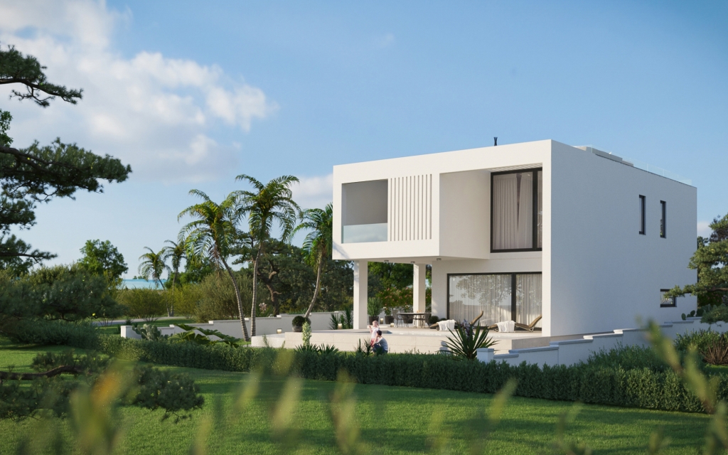 3DVisionDesign Vir sziget tengerparti nyaraló látványterv