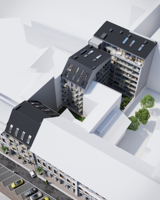 3dvisiondesign.com Kiraly Boutique Residence homlokzati 3d latvanyterv