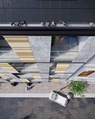 3dvisiondesign.com Kiraly Boutique Residence homlokzati 3d latvanyterv