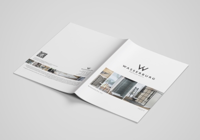 Kiadványszerkesztés katalógus 3D látványtervekből Wasserburg