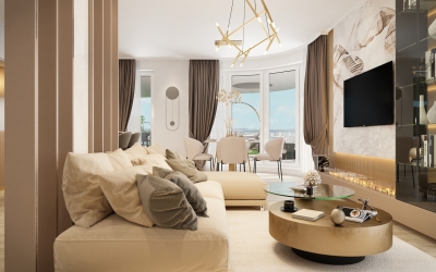 Belsőépítészeti látványtervezés ingatlanértékesítéshez