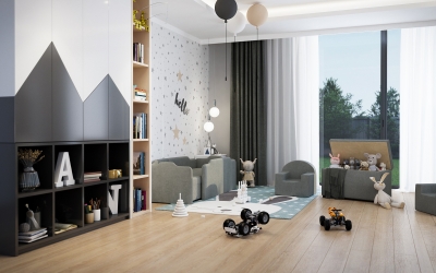 Gyerekbútor termékvizualizációs látványterv
