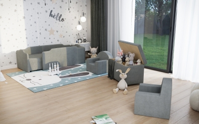 Gyerekbútor termékvizualizációs látványterv