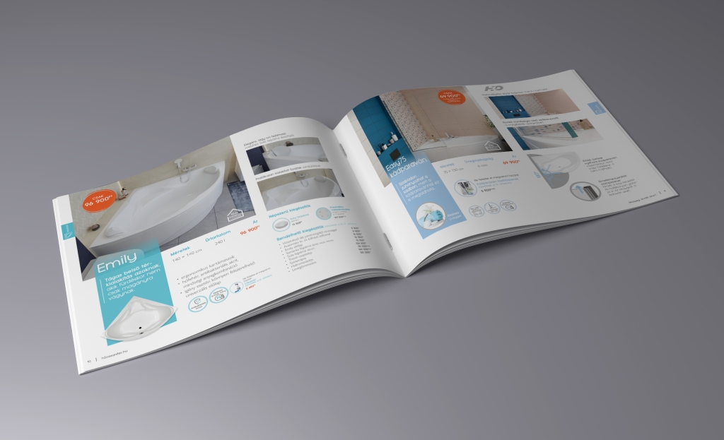 H2O termékkatalógus 3D látványtervekből