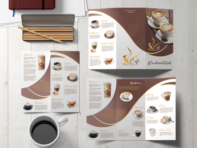 Brosúra egy belvárosi kávézó részére