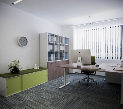 Főnöki iroda 3d látványterv