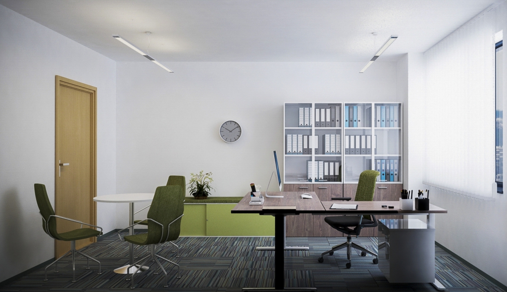 Főnöki iroda 3d látványterv