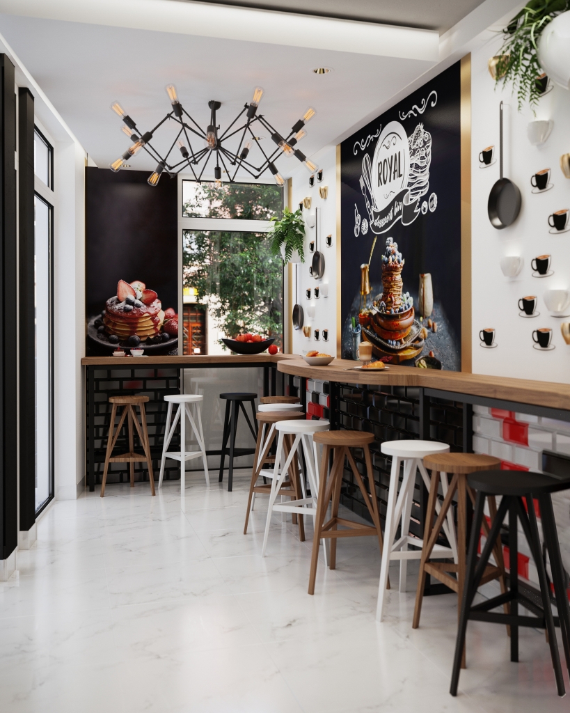 Royal Desszert Bar belsoepiteszeti latvanytervek 3DVisionDesign