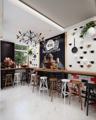 Royal Desszert Bar belsoepiteszeti latvanytervek 3DVisionDesign