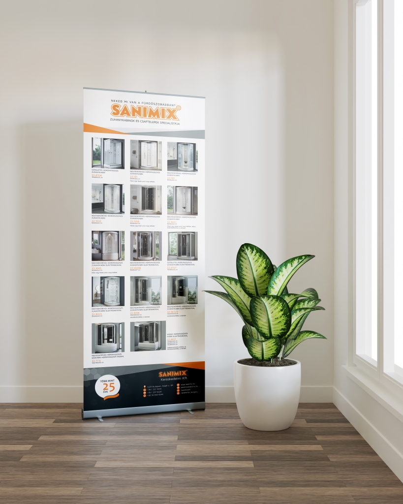 3DVisionDesign Sanimix banner szerkesztés 3D látványtervekből